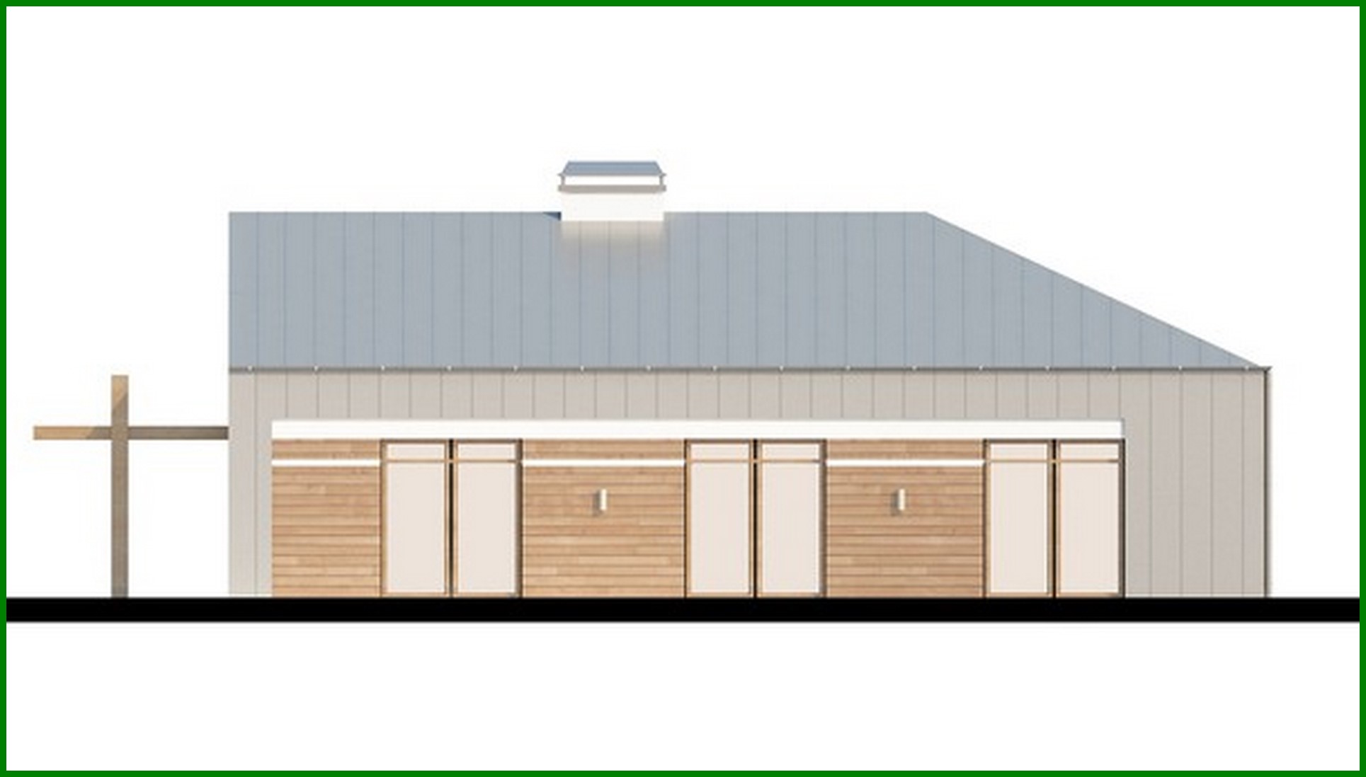 Galería de visualizaciones - Proyecto de una casa moderna y inusual de una planta