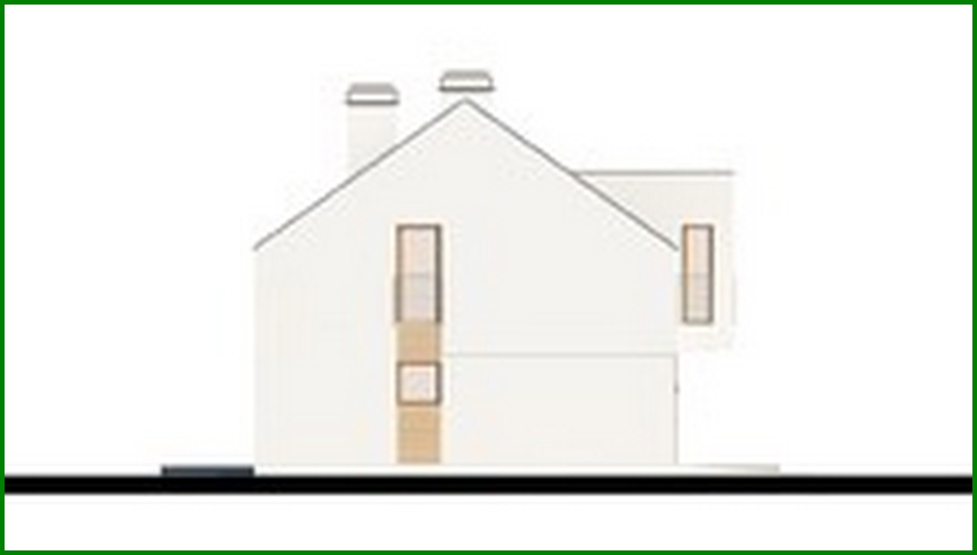 Visualization gallery - The project of a modern bright cottage with a garage and a gable roof