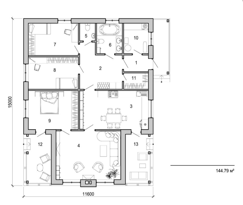 Galería de visualizaciones - Casa pequeña de una planta