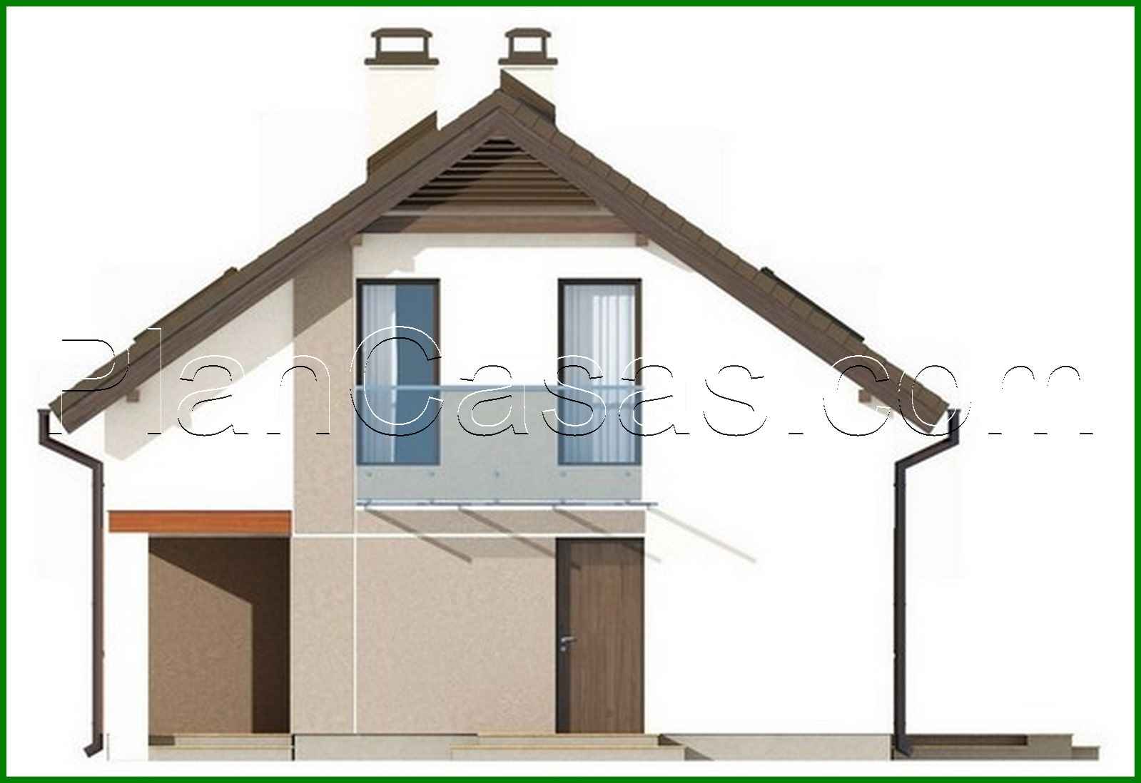 Galería de visualizaciones - Proyecto de una casa pequeña y económica con ático