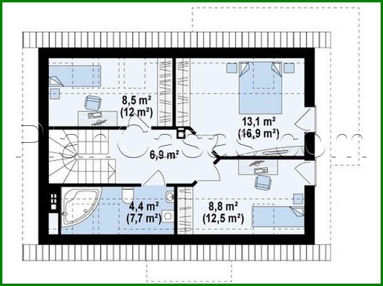 Visualization gallery - The project of a small country house with a corner window in the kitchen