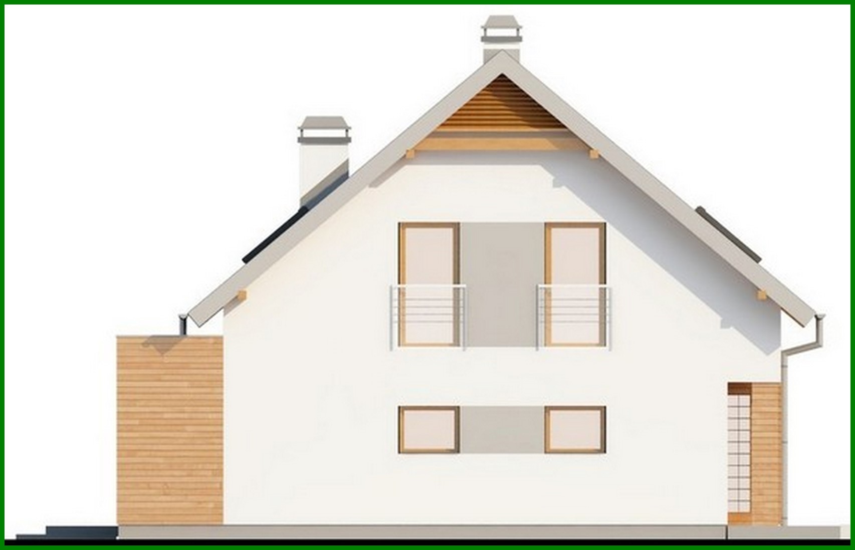 Visualization gallery - House project with an attic, a large technical room and an office