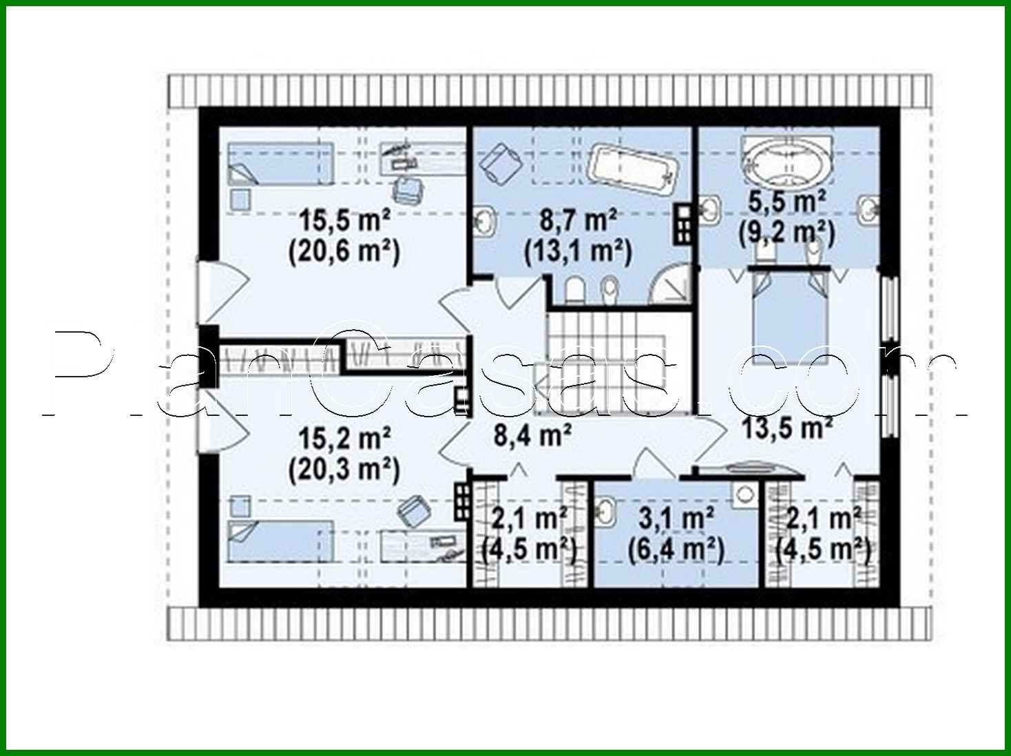 Galería de visualizaciones - Proyecto de casa clásica con garaje y dormitorio adicional