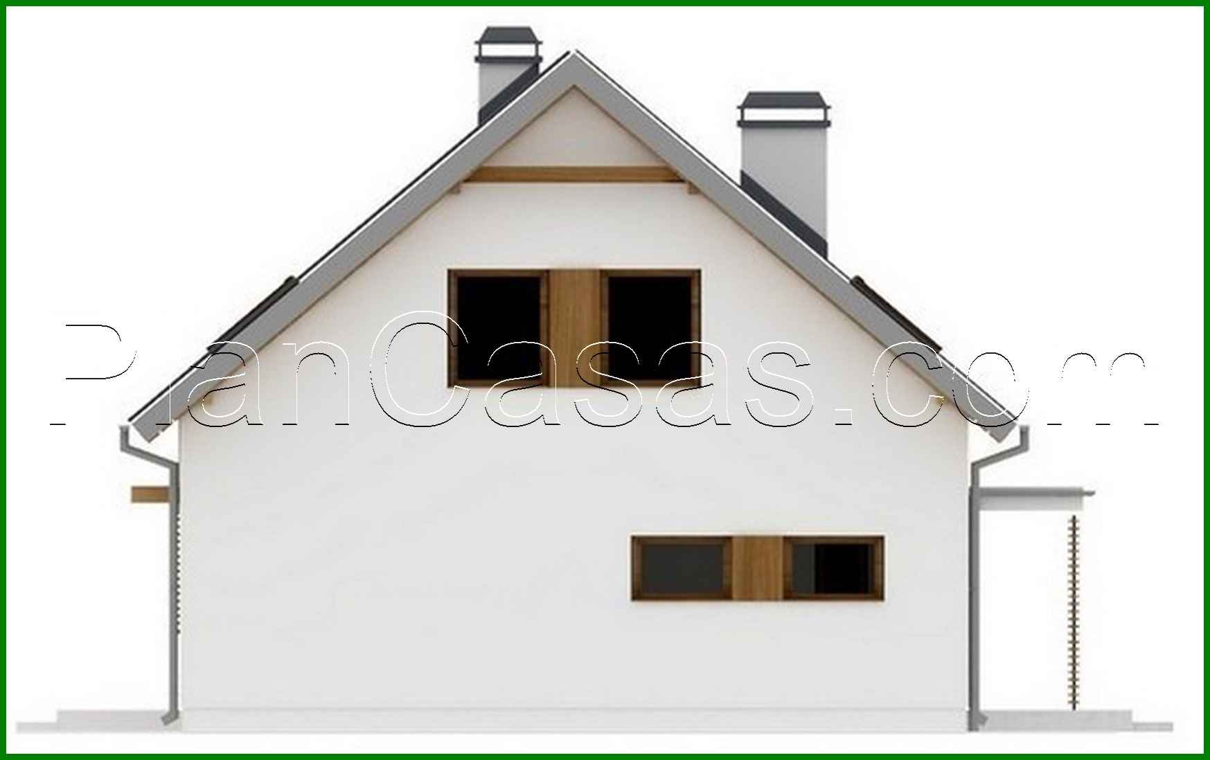 Galería de visualizaciones - Proyecto de casa clásica con garaje y dormitorio adicional