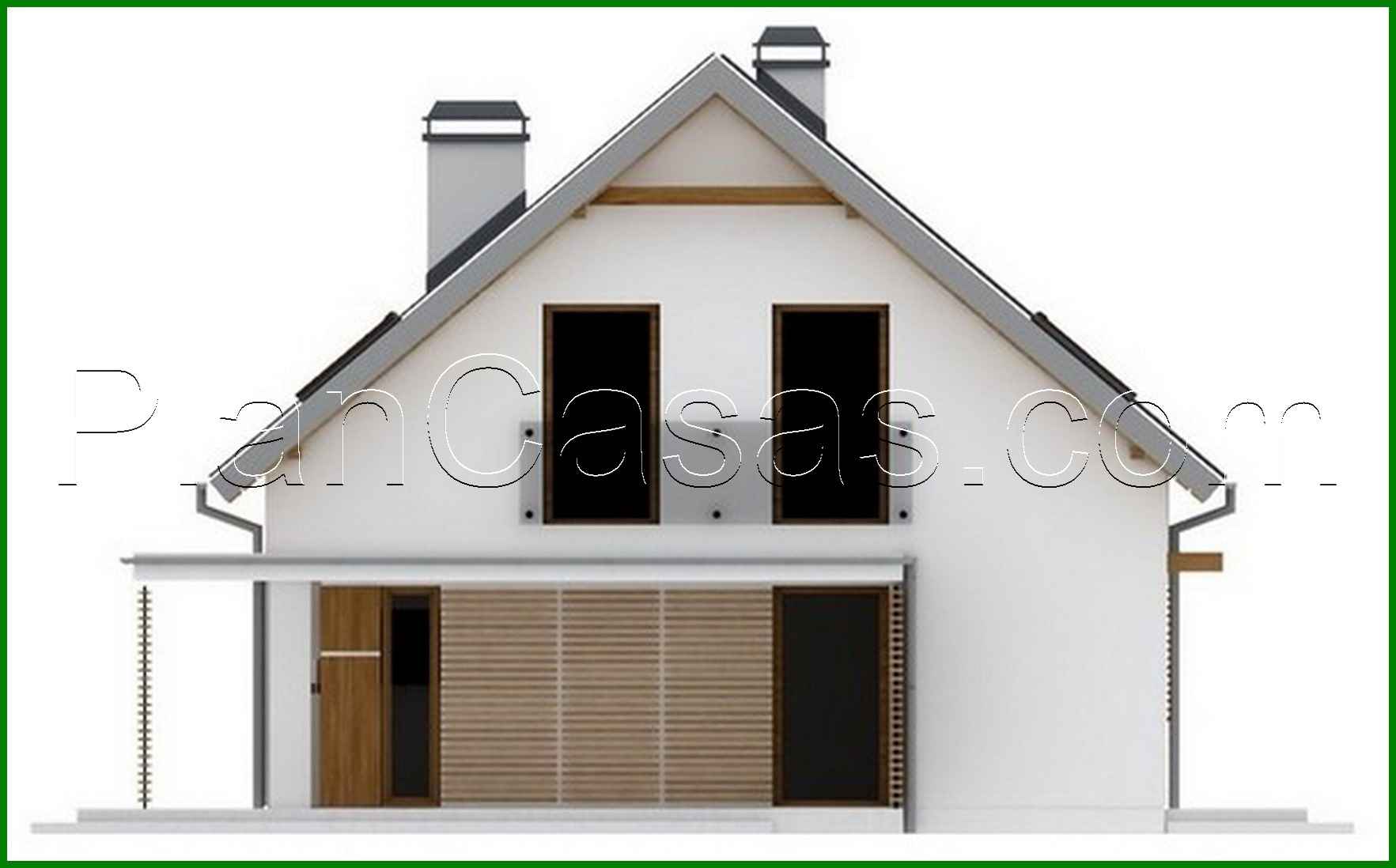 Galería de visualizaciones - Proyecto de casa clásica con garaje y dormitorio adicional