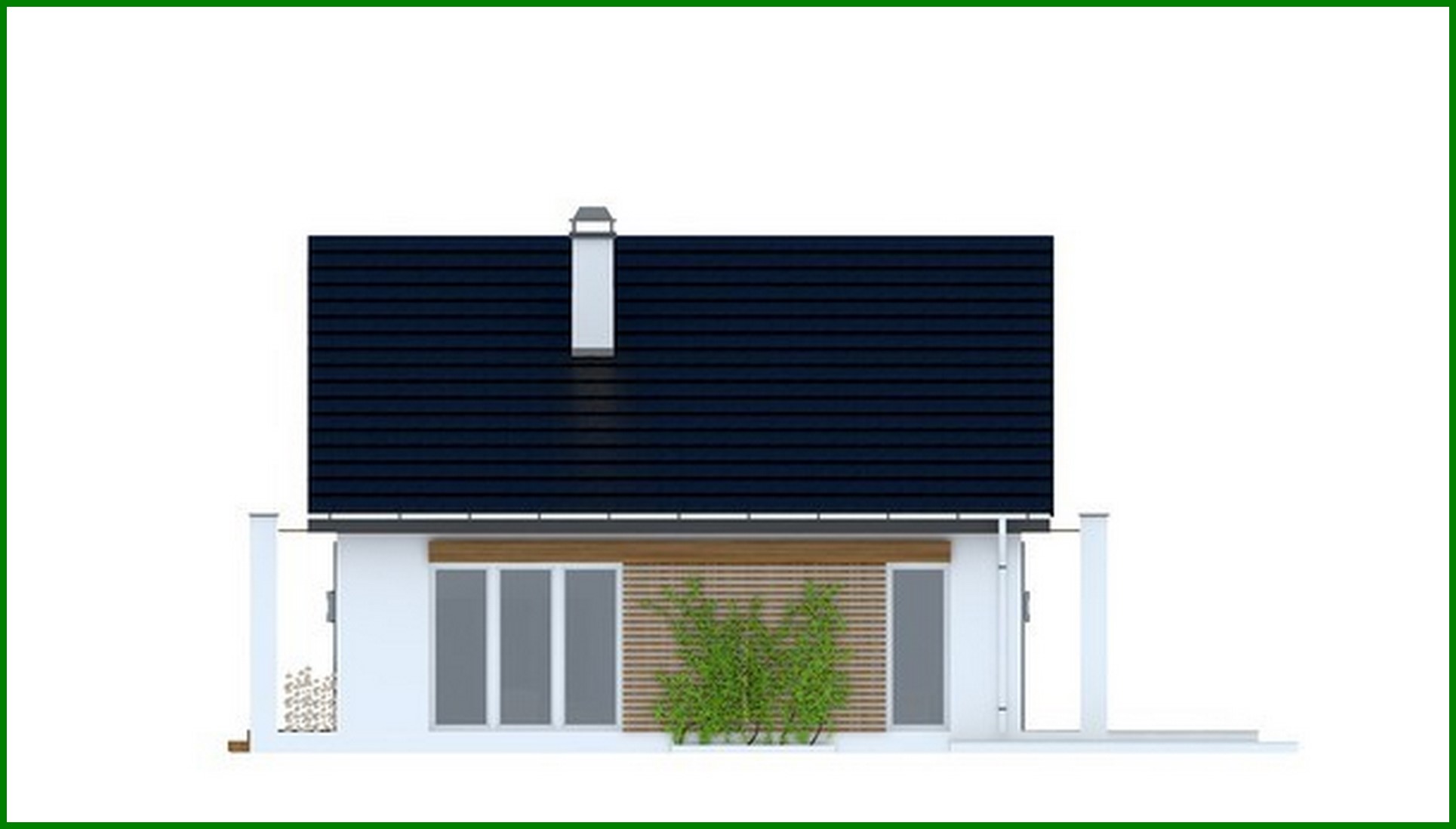 Visualization gallery - Single-storey house project with an additional frontal terrace