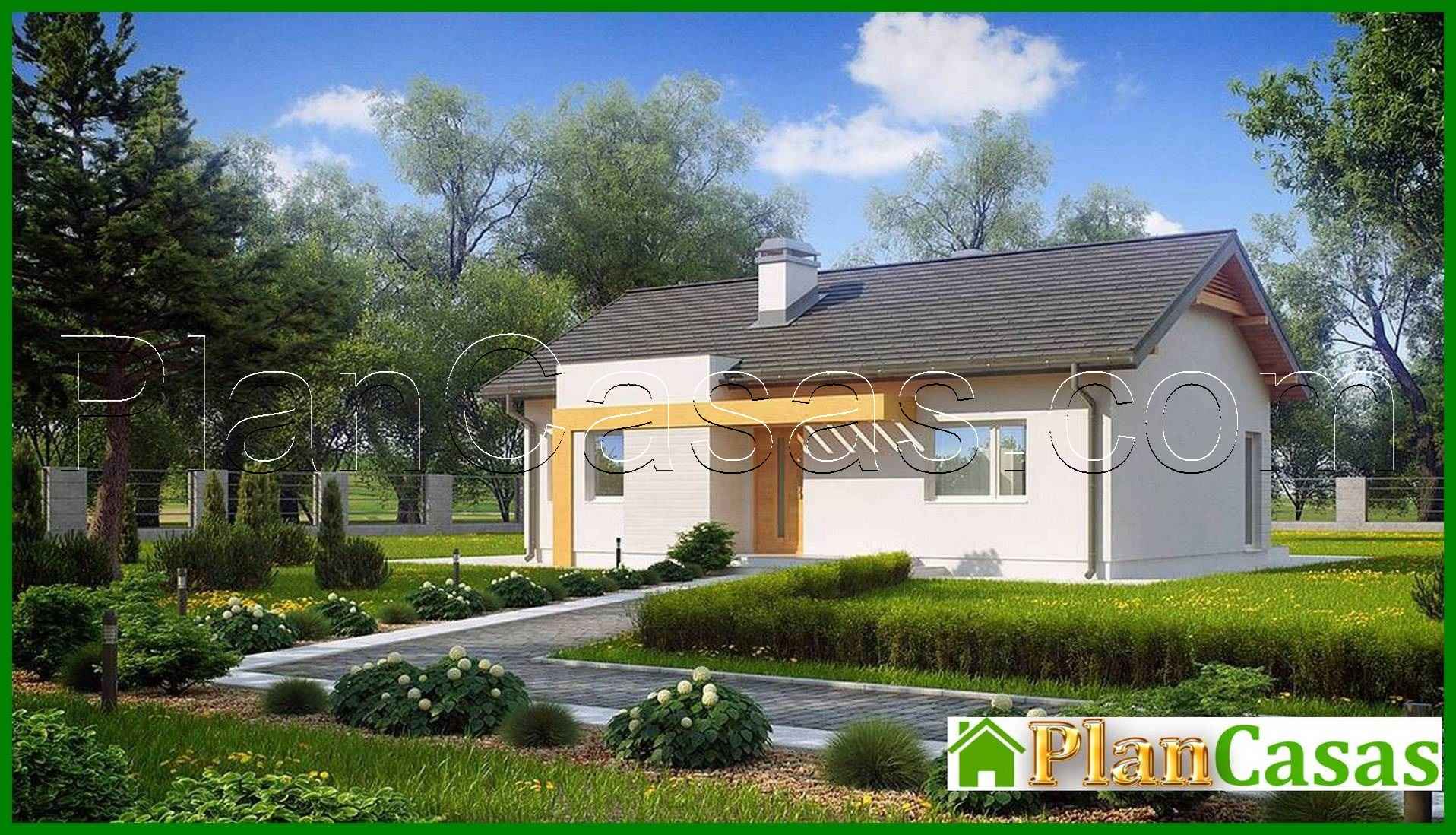 Galería de visualizaciones - Proyecto de una pequeña casa de verano, privada, clásica de una planta