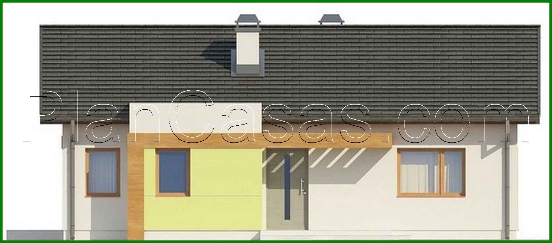 Galería de visualizaciones - Proyecto de una pequeña casa de verano, privada, clásica de una planta