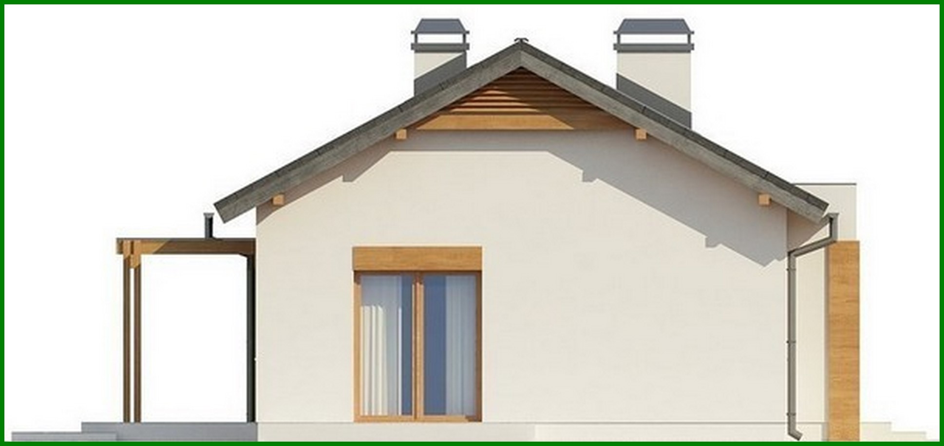 Galería de visualizaciones - Proyecto de una pequeña casa de verano, privada, clásica de una planta