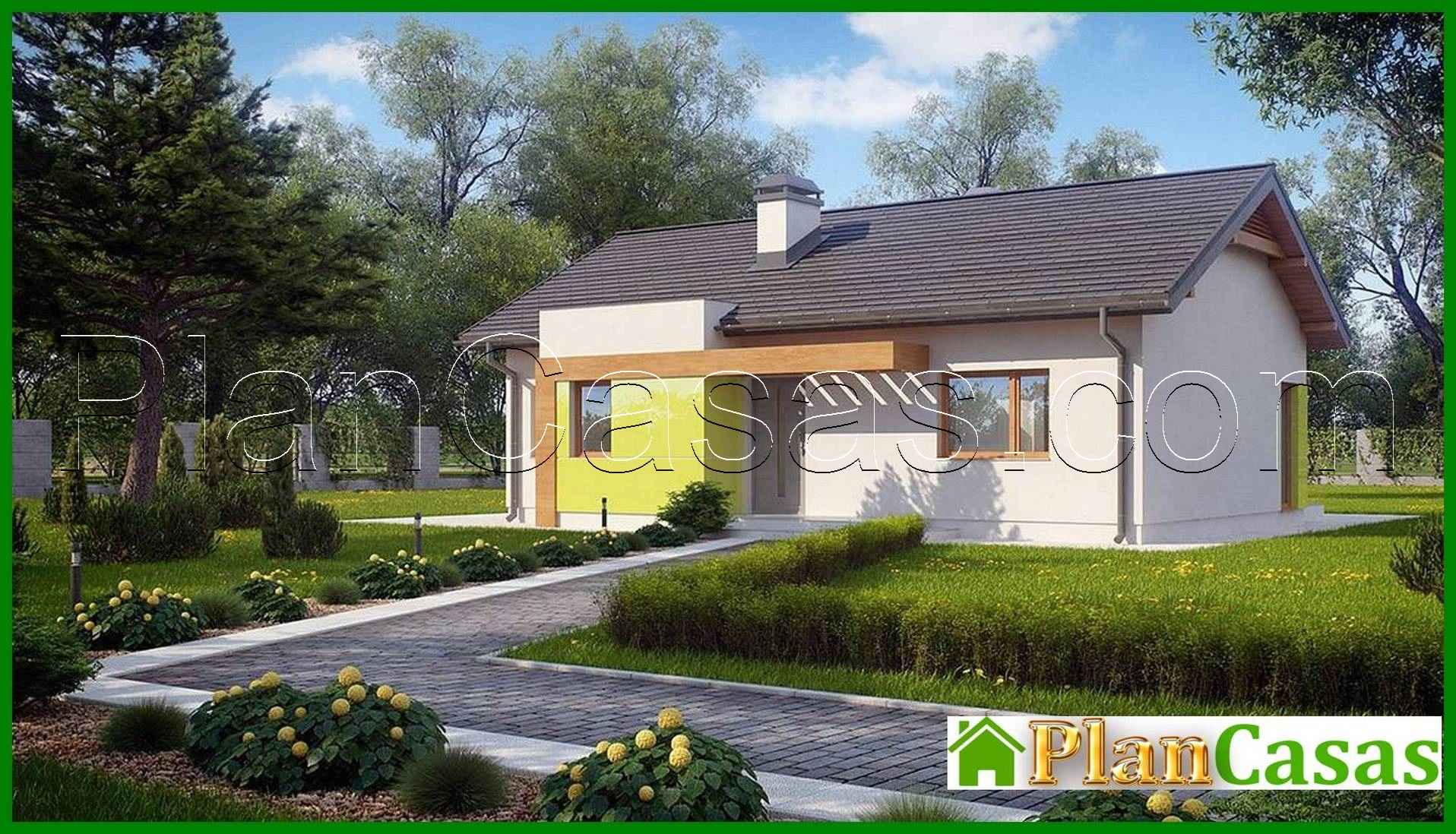 Galería de visualizaciones - Proyecto de una pequeña casa de verano, privada, clásica de una planta