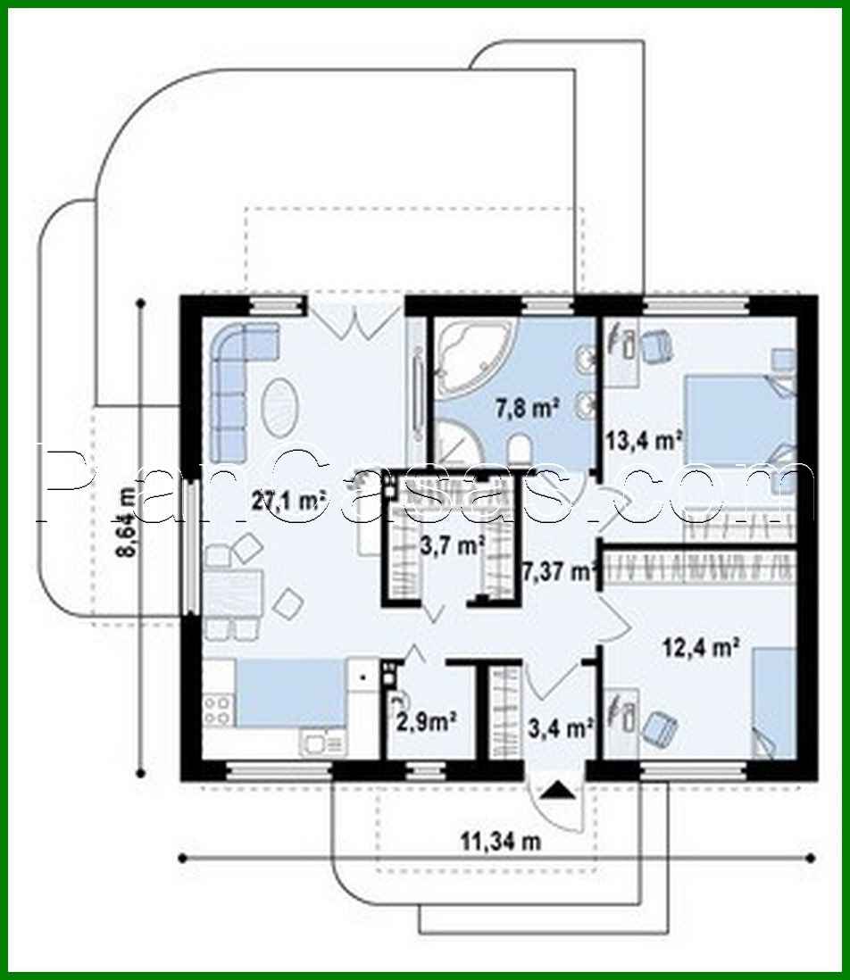 Galería de visualizaciones - Proyecto de una casa moderna privada de una planta