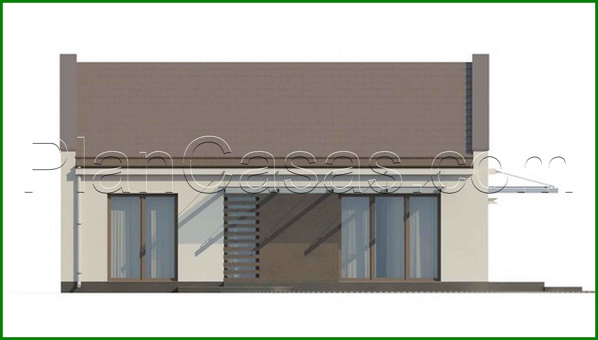 Galería de visualizaciones - Proyecto de una casa moderna privada de una planta