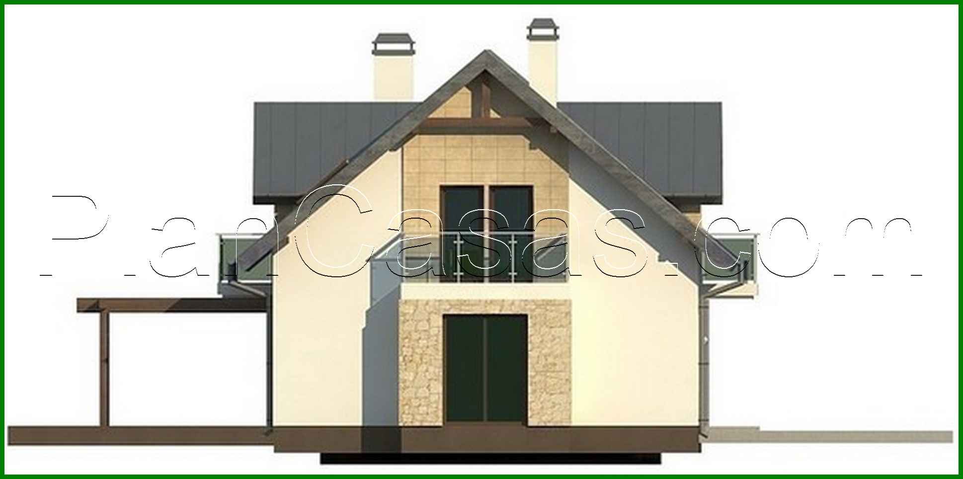 Galería de visualizaciones - Diseño de una casa moderna de cinco dormitorios con garaje