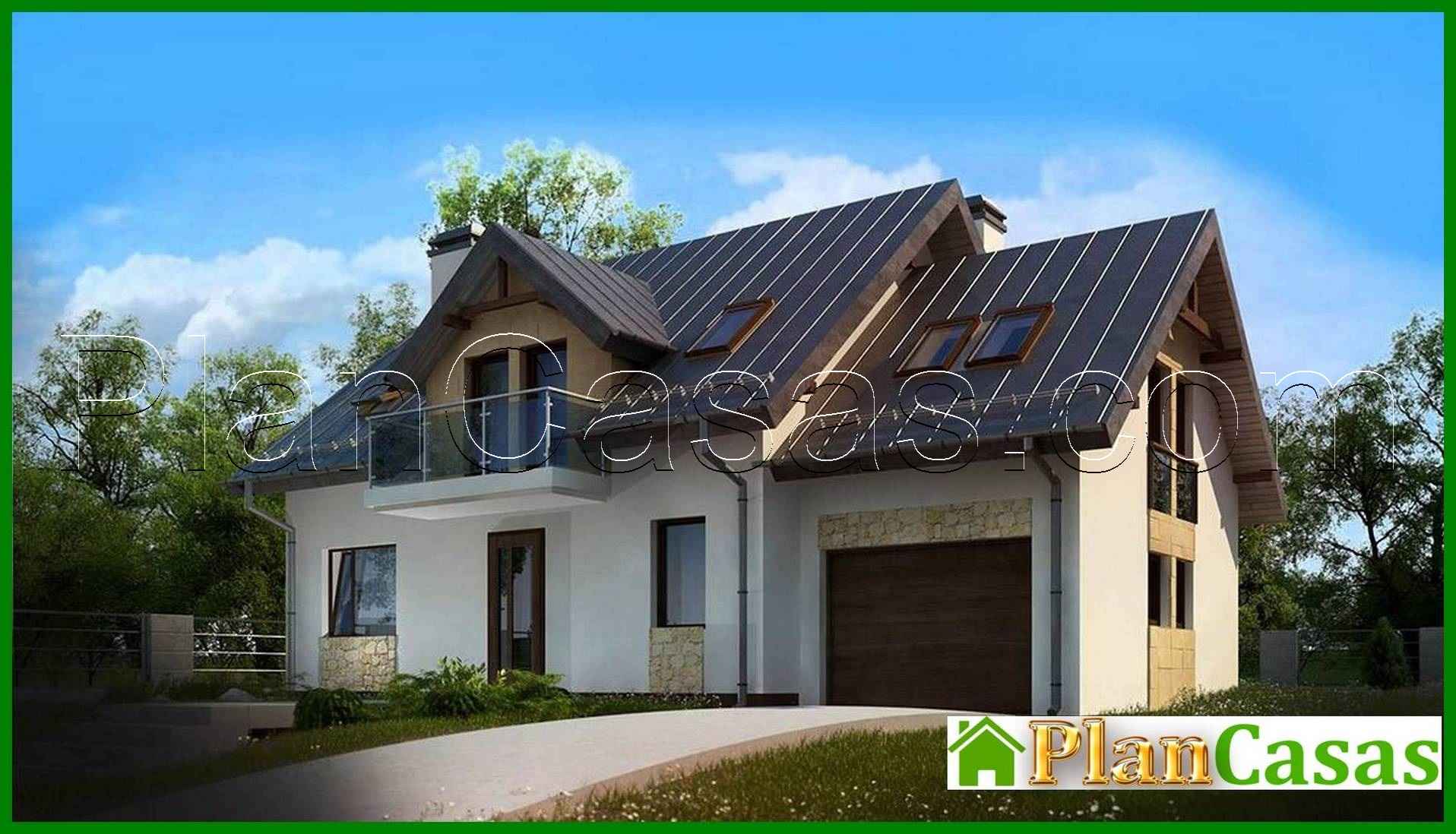 Galería de visualizaciones - Diseño de una casa moderna de cinco dormitorios con garaje