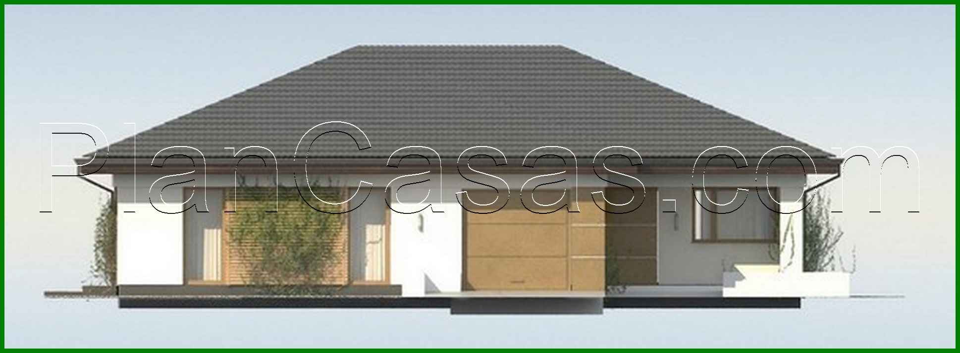 Galería de visualizaciones - Proyecto de una casa de una planta con garaje para un coche