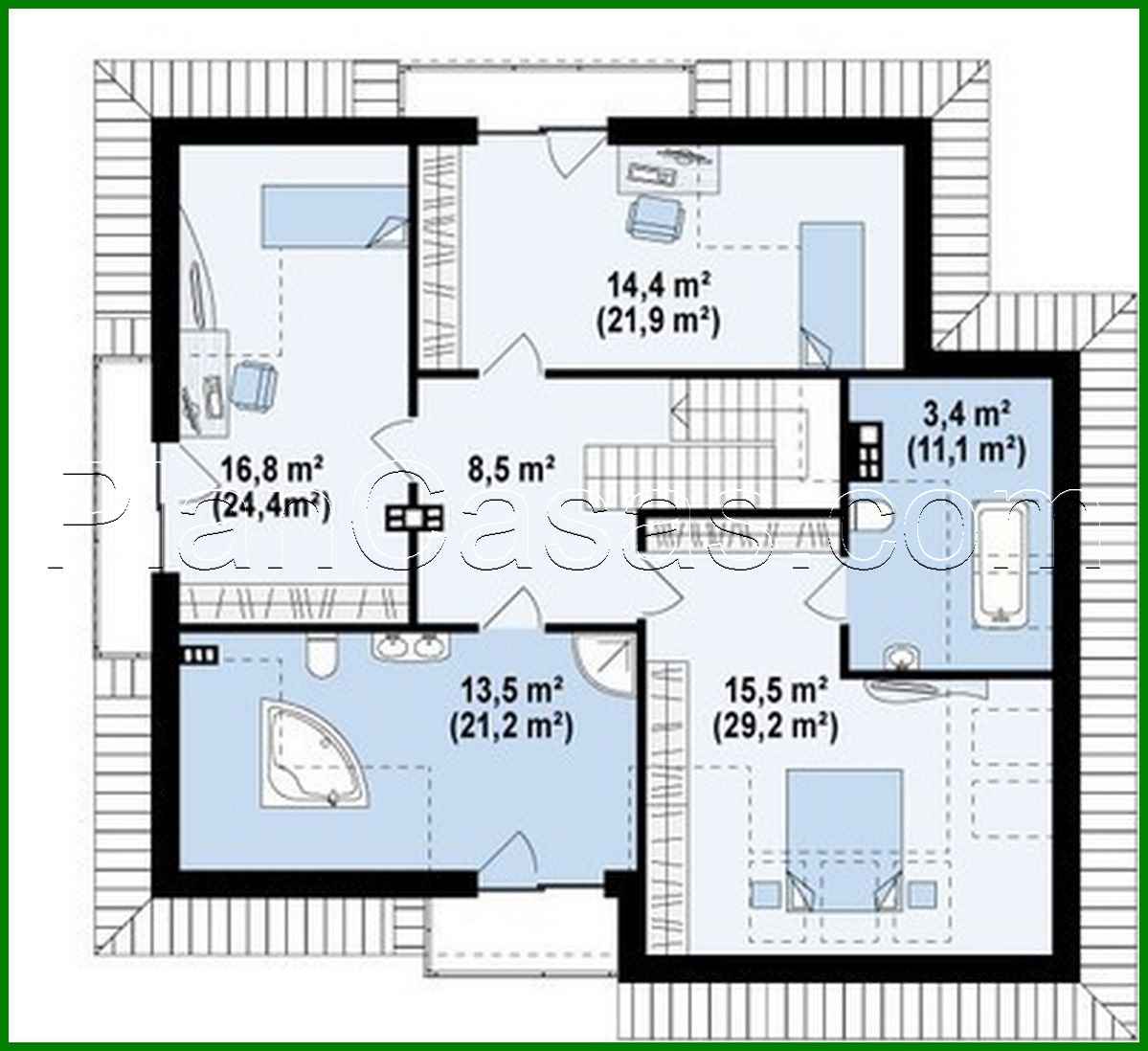 Galería de visualizaciones - Proyecto de casa con ventanas en fachada y garaje para dos coches