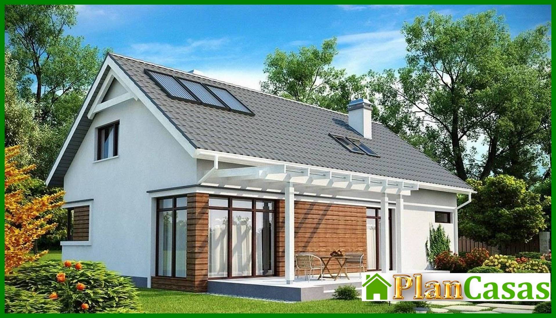 Galería de visualizaciones - Proyecto de casa de campo con garaje integrado y ático