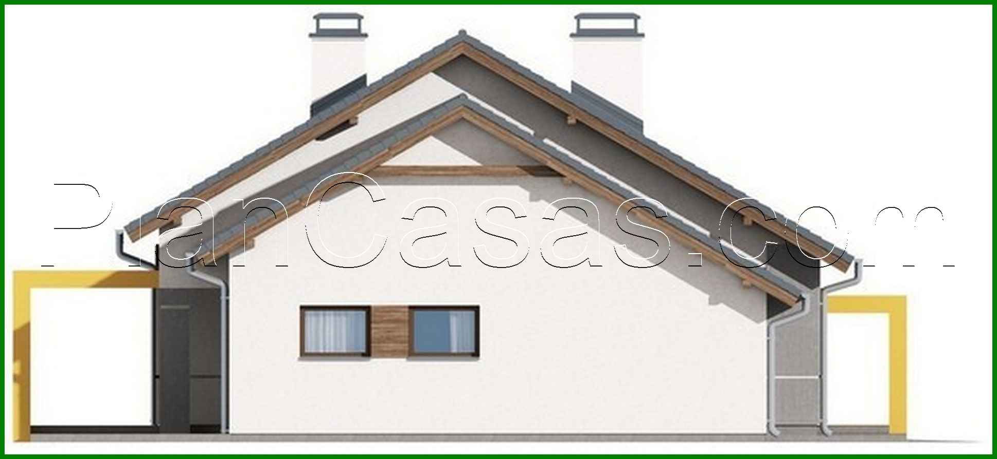 Galería de visualizaciones - Proyecto de casa de una planta de tres dormitorios con garaje