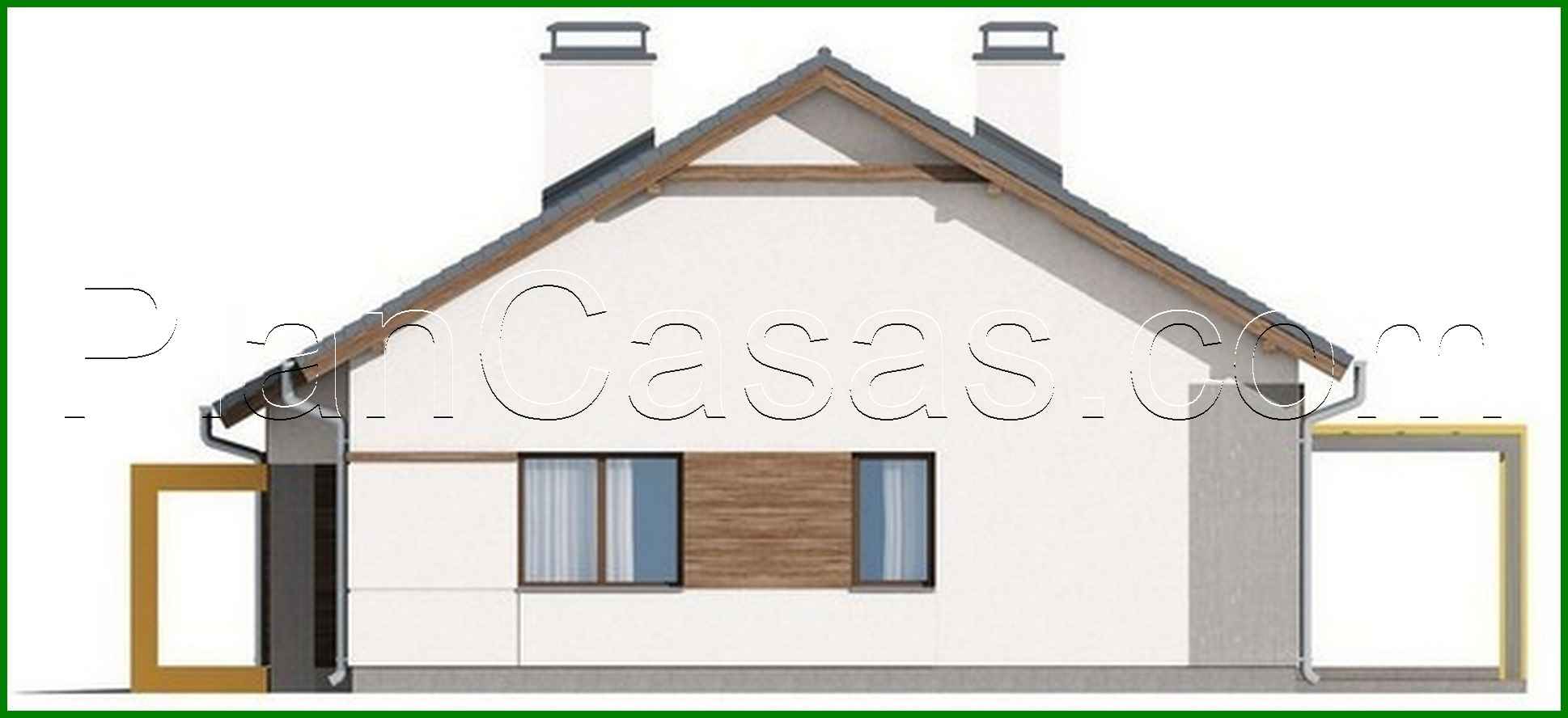 Galería de visualizaciones - Proyecto de casa de una planta de tres dormitorios con garaje