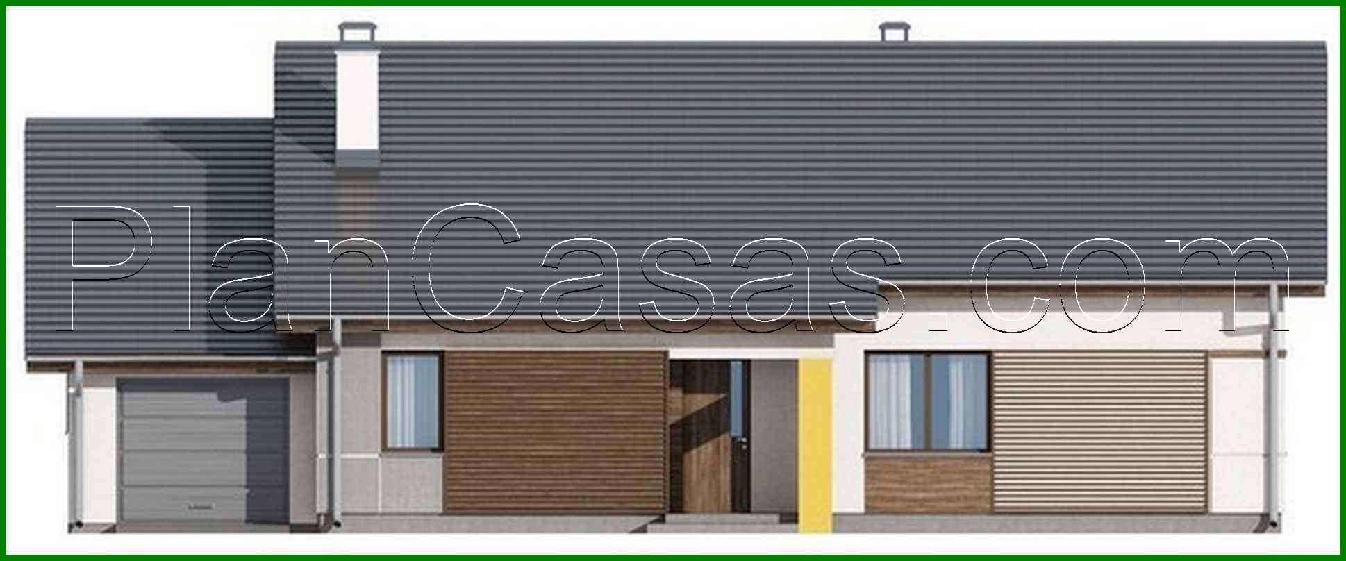 Galería de visualizaciones - Proyecto de casa de una planta de tres dormitorios con garaje