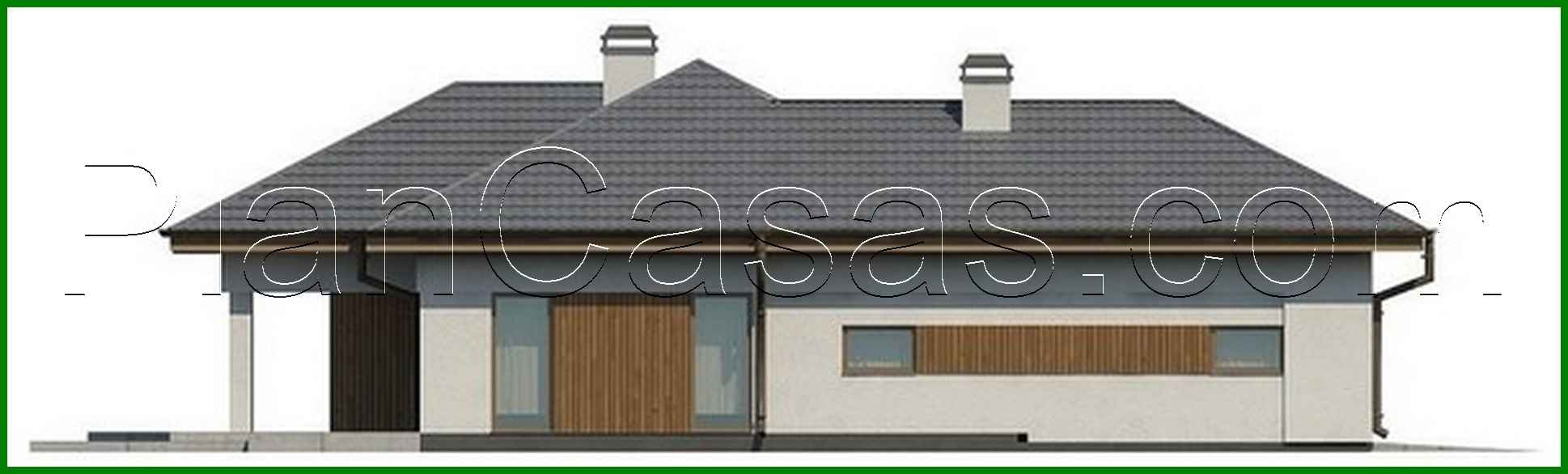 Galería de visualizaciones - Proyecto de una casa de una planta, elegante y práctica