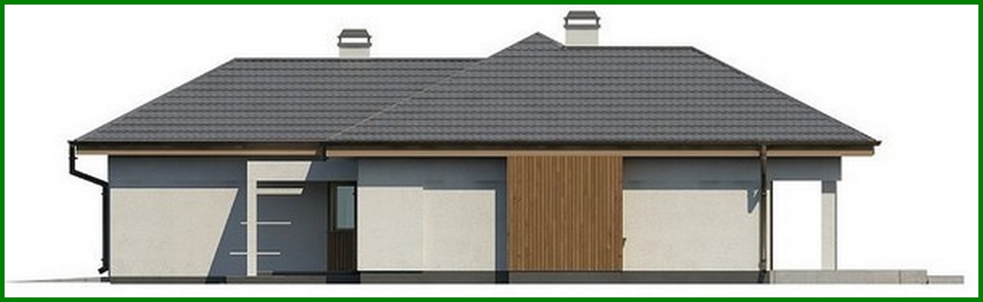 Galería de visualizaciones - Proyecto de una casa de una planta, elegante y práctica