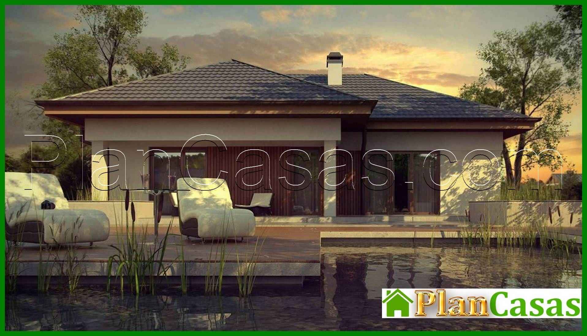 Galería de visualizaciones - Proyecto de una casa de una planta, elegante y práctica