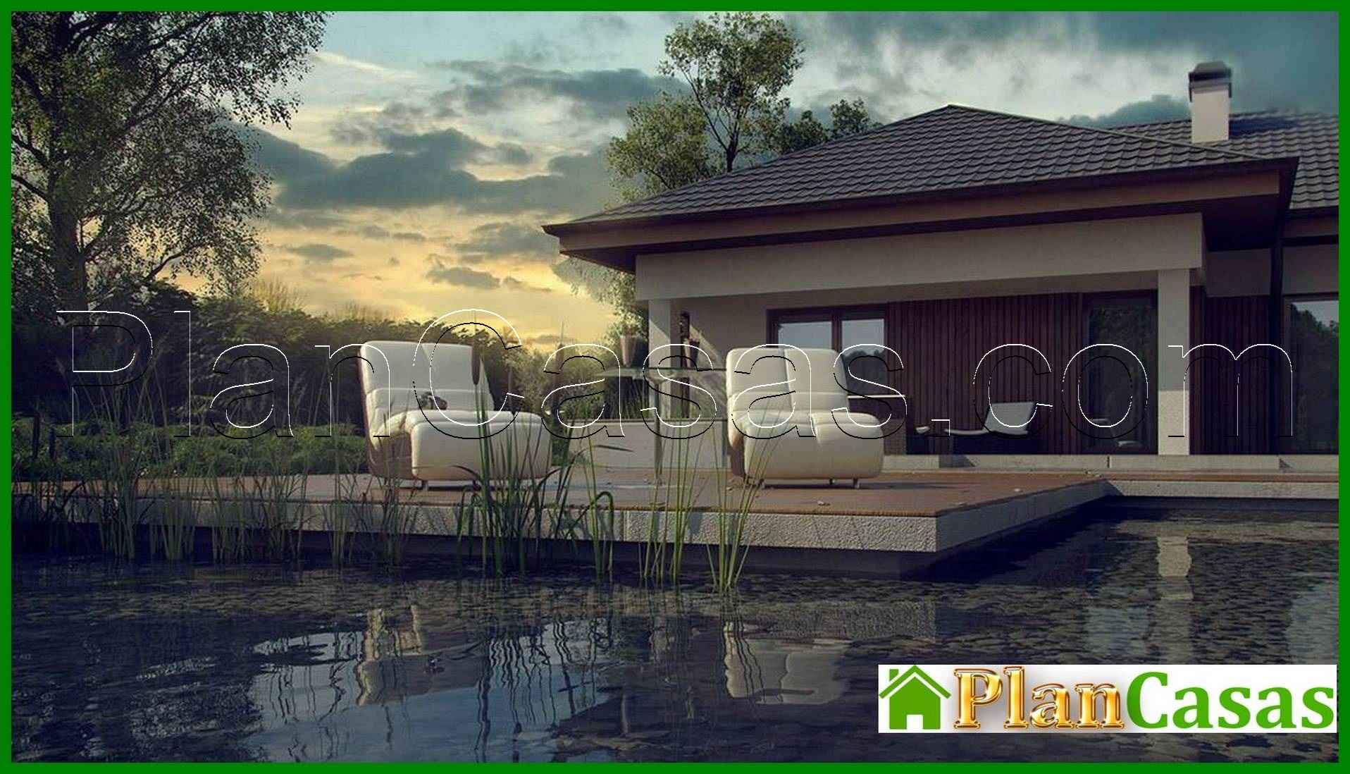 Galería de visualizaciones - Proyecto de una casa de una planta, elegante y práctica