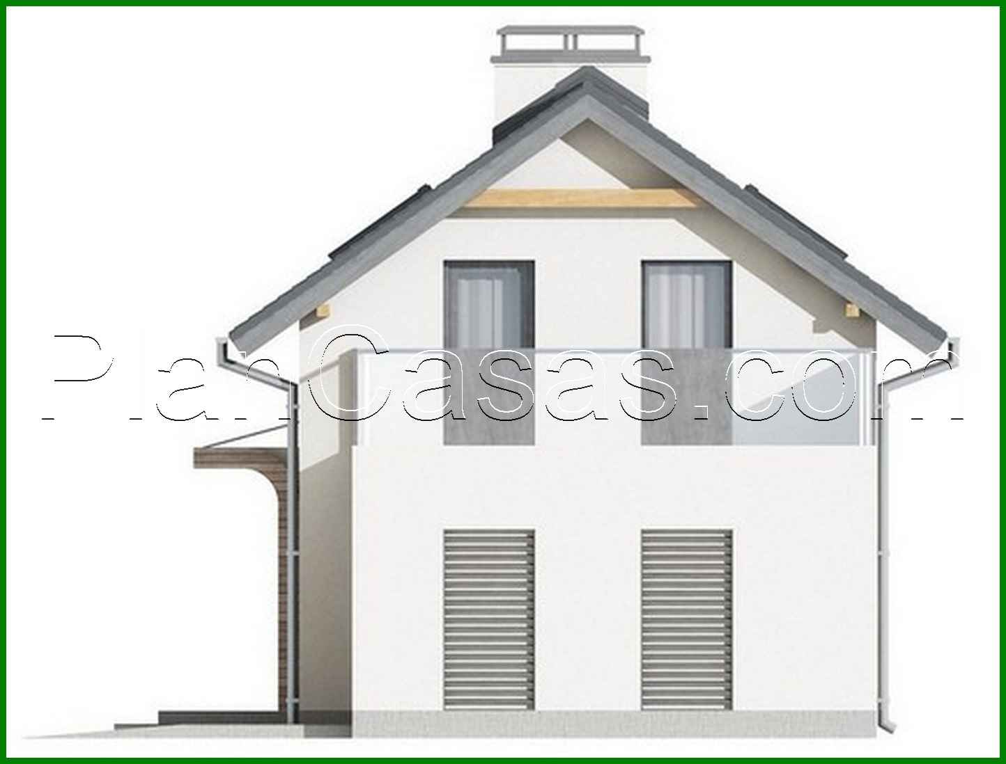 Visualization gallery - House project with an original facade for a large plot