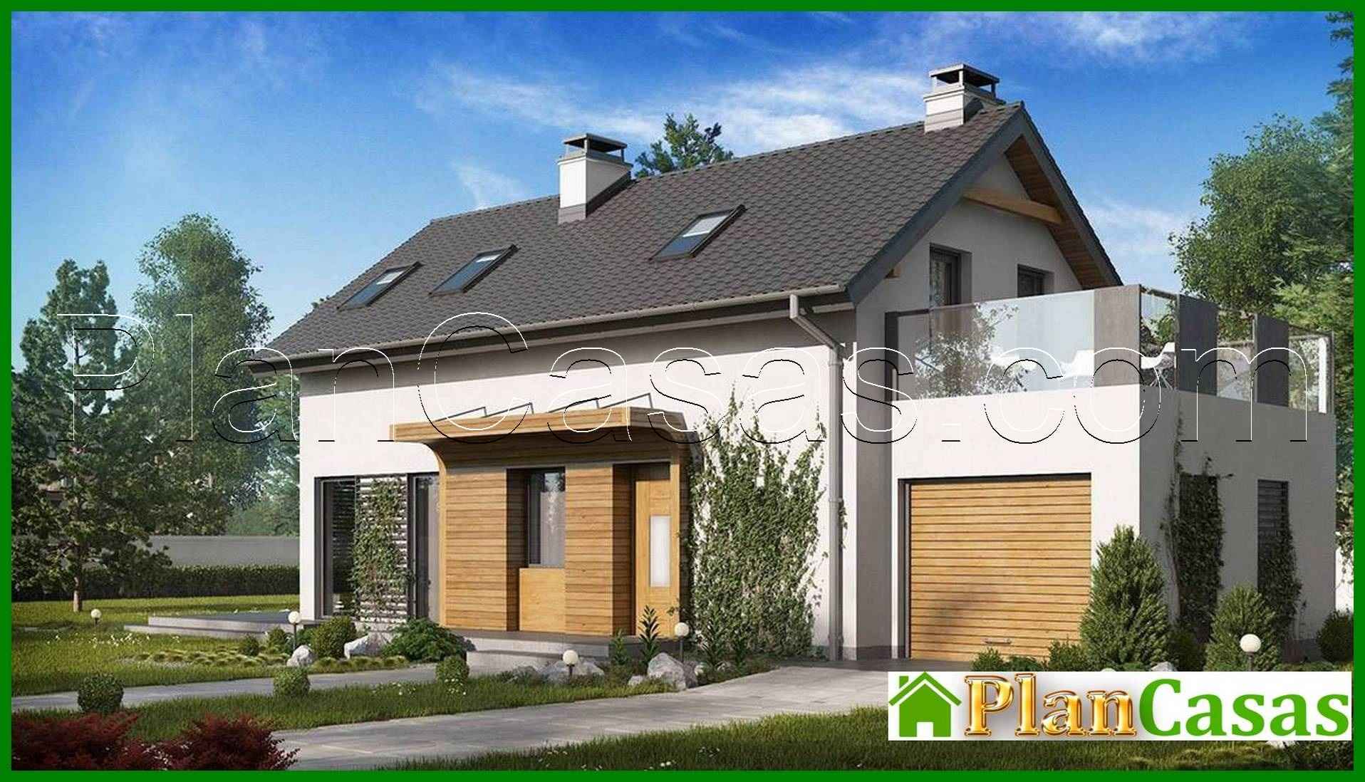 House project with an original facade for a large plot