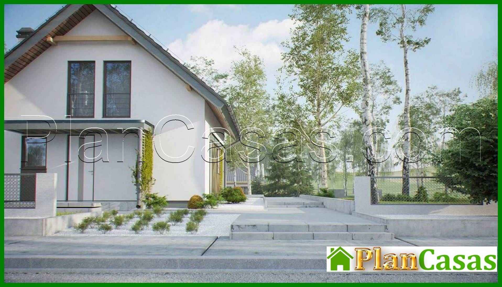 Galería de visualizaciones - Proyecto de una casa estrecha con ático en estilo tradicional