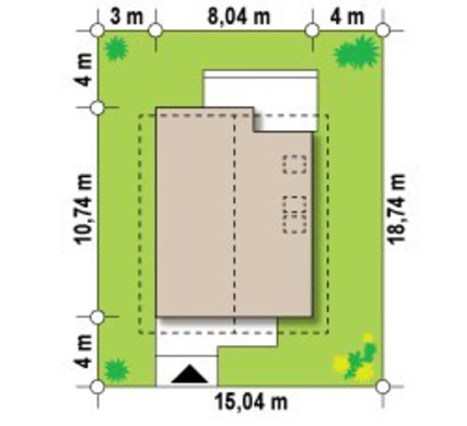 Galería de visualizaciones - Proyecto de una casa estrecha con ático en estilo tradicional