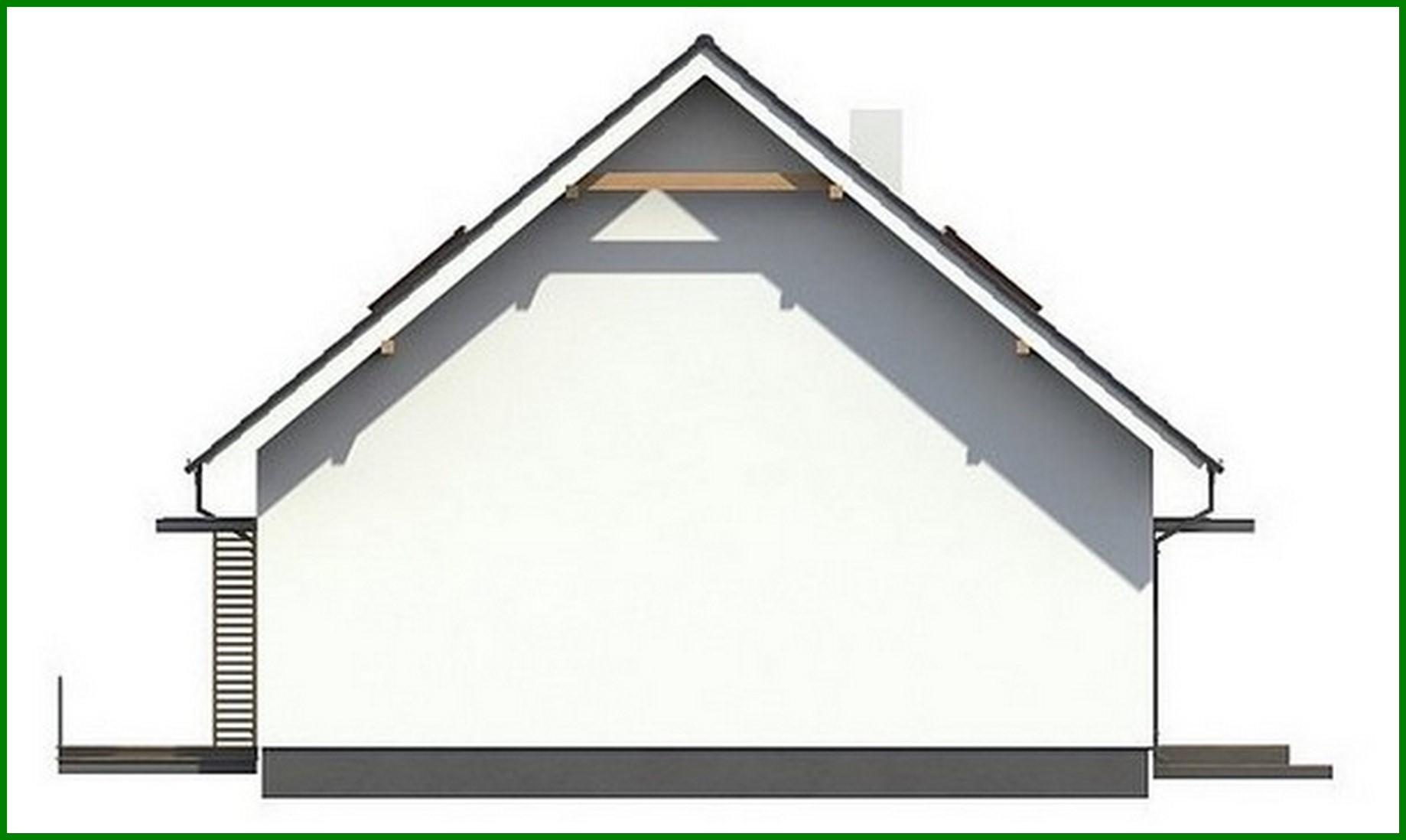 Galería de visualizaciones - Proyecto de una casa sencilla con techo a dos aguas