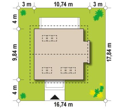 Galería de visualizaciones - Proyecto de una casa sencilla con techo a dos aguas