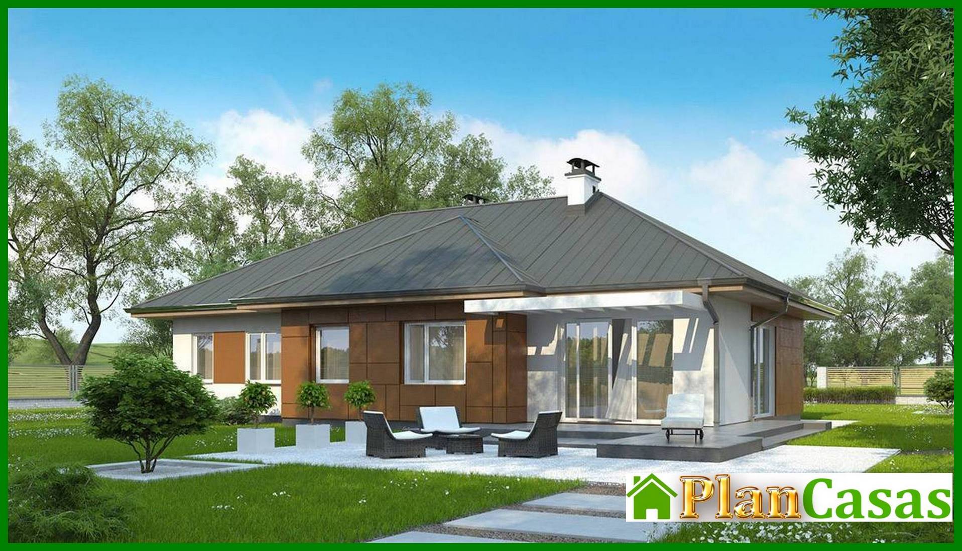 Proyecto de una casa clásica de una planta