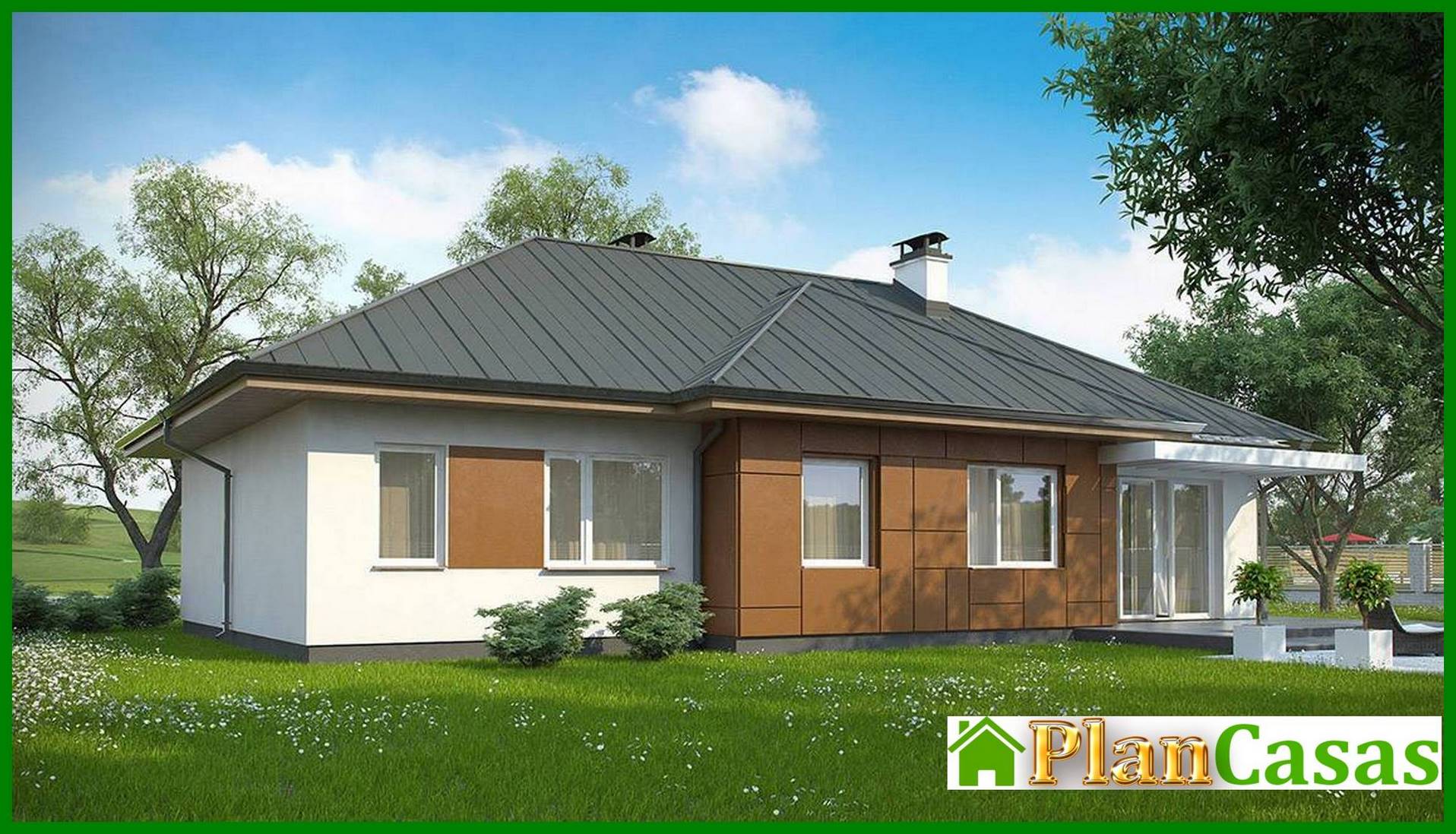 Galería de visualizaciones - Proyecto de una casa clásica de una planta