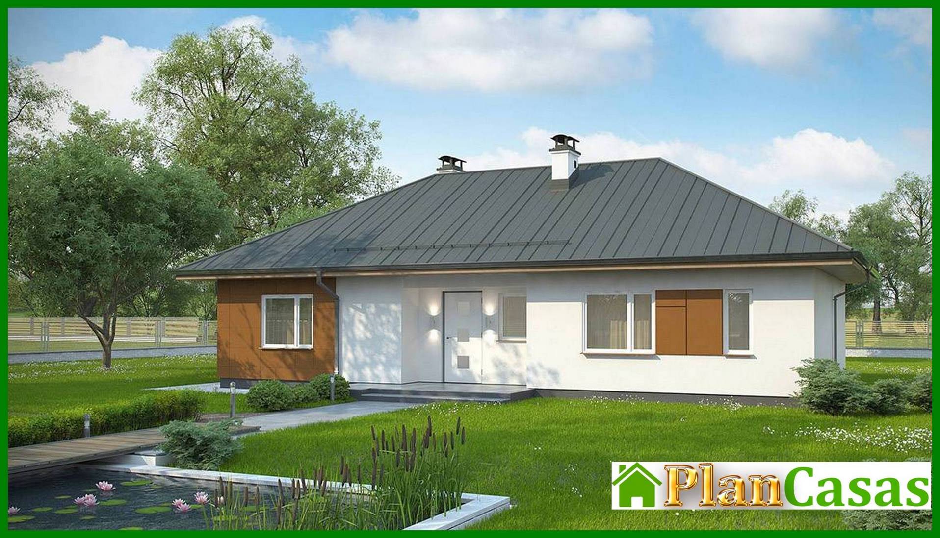 Galería de visualizaciones - Proyecto de una casa clásica de una planta