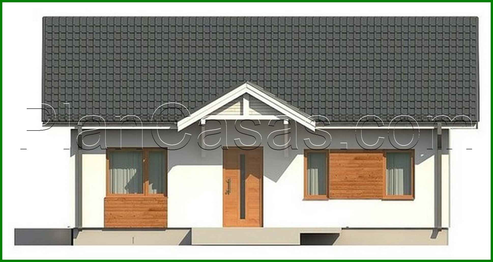 Galería de visualizaciones - Proyecto de una casa de una planta en estilo clásico