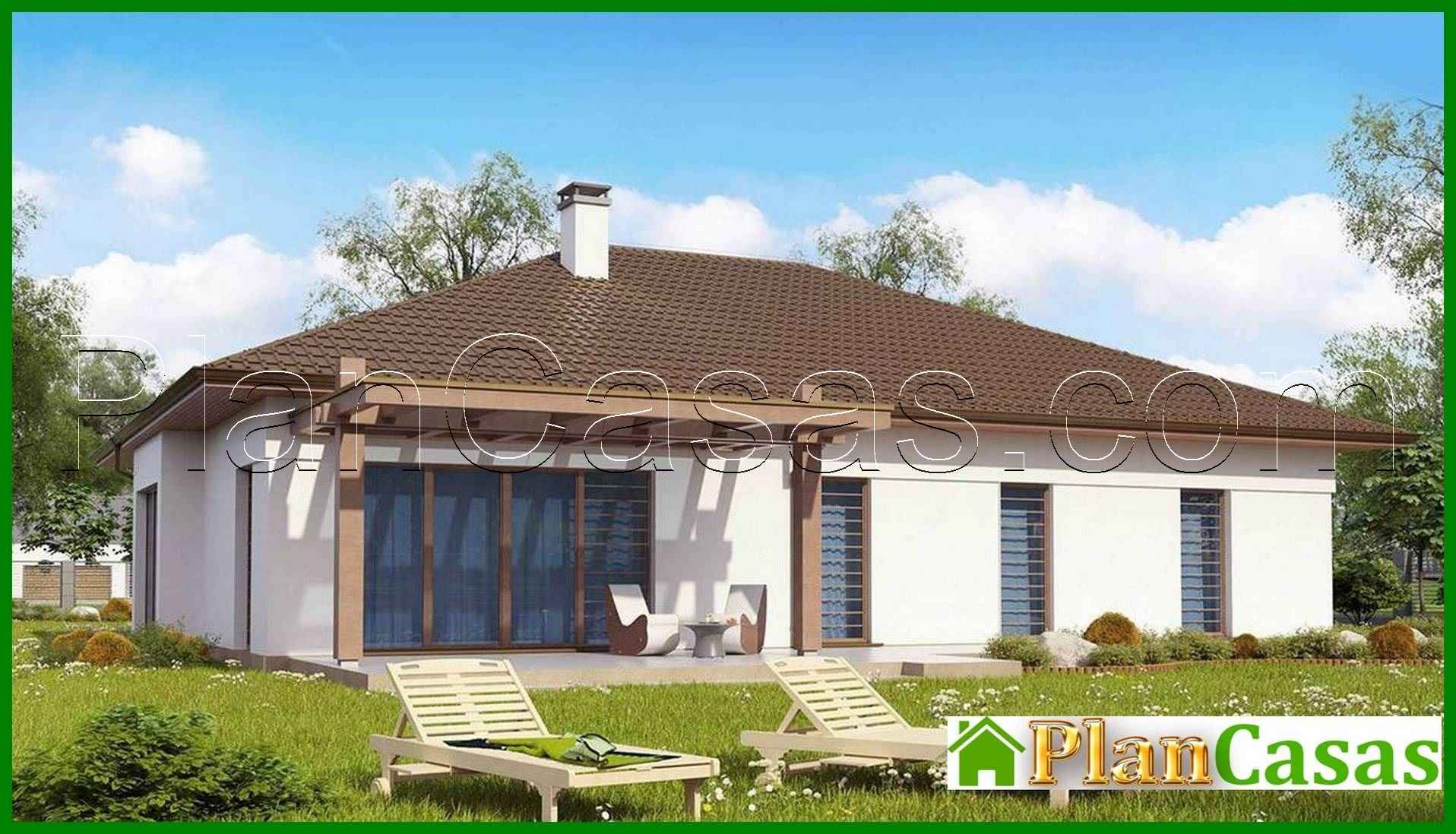 Galería de visualizaciones - Proyecto de una casa cómoda de una planta con garaje para dos coches