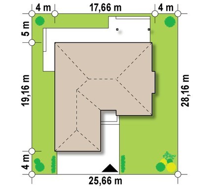 Galería de visualizaciones - Proyecto de una casa cómoda de una planta con garaje para dos coches