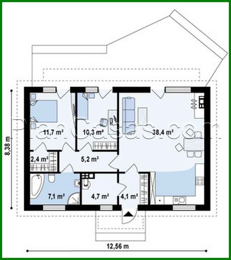 Galería de visualizaciones - Proyecto de una casa económica y funcional de una planta