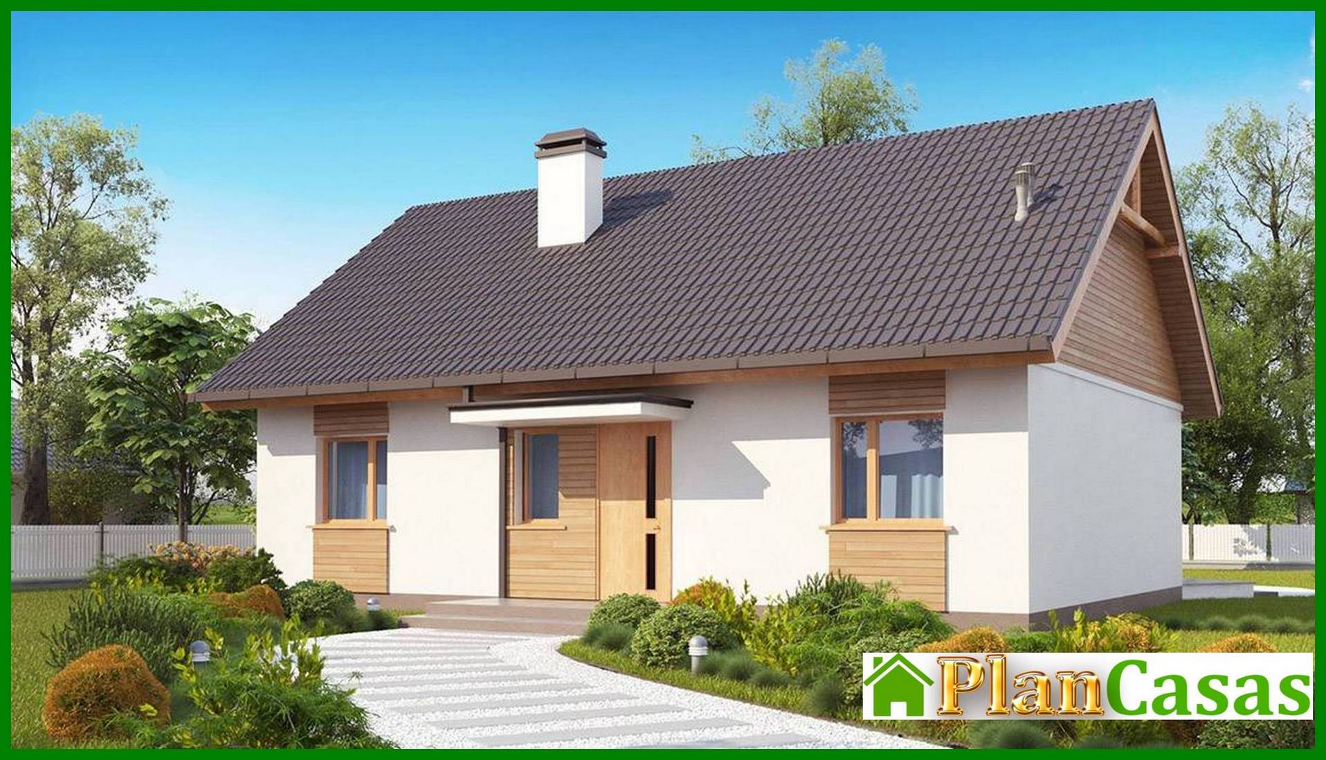 Galería de visualizaciones - Proyecto de una casa económica y funcional de una planta