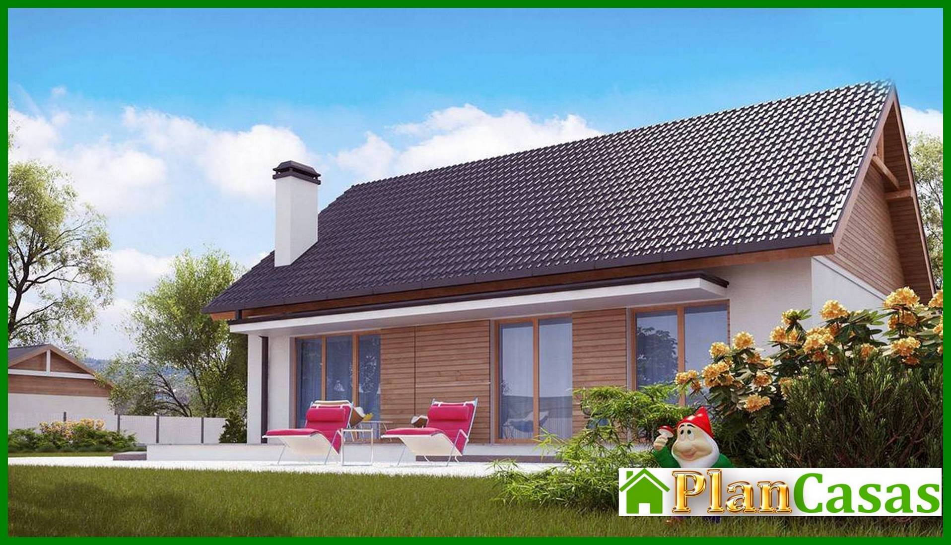 Galería de visualizaciones - Proyecto de una casa económica y funcional de una planta