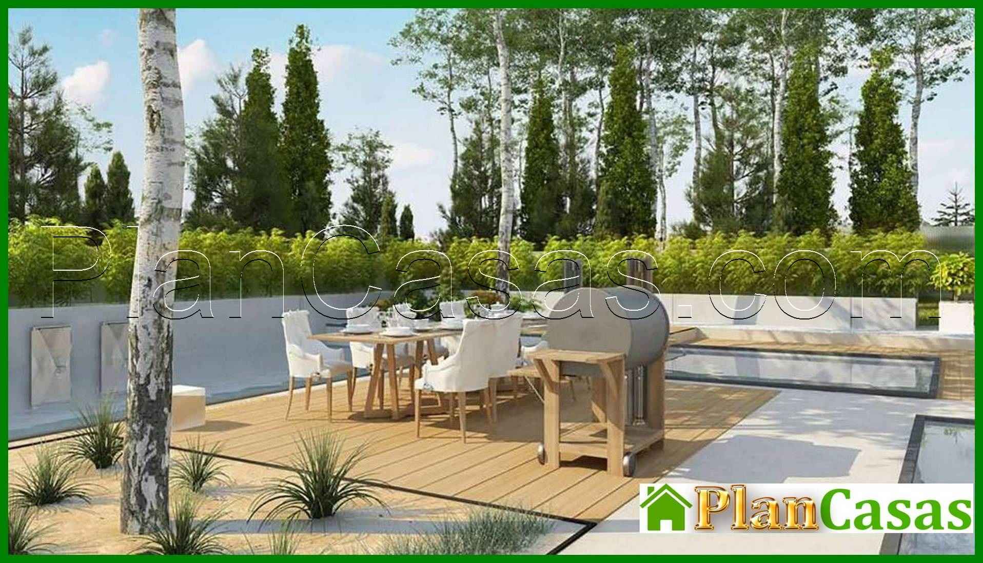 Galería de visualizaciones - Proyecto de una casa con techo a dos aguas y garaje