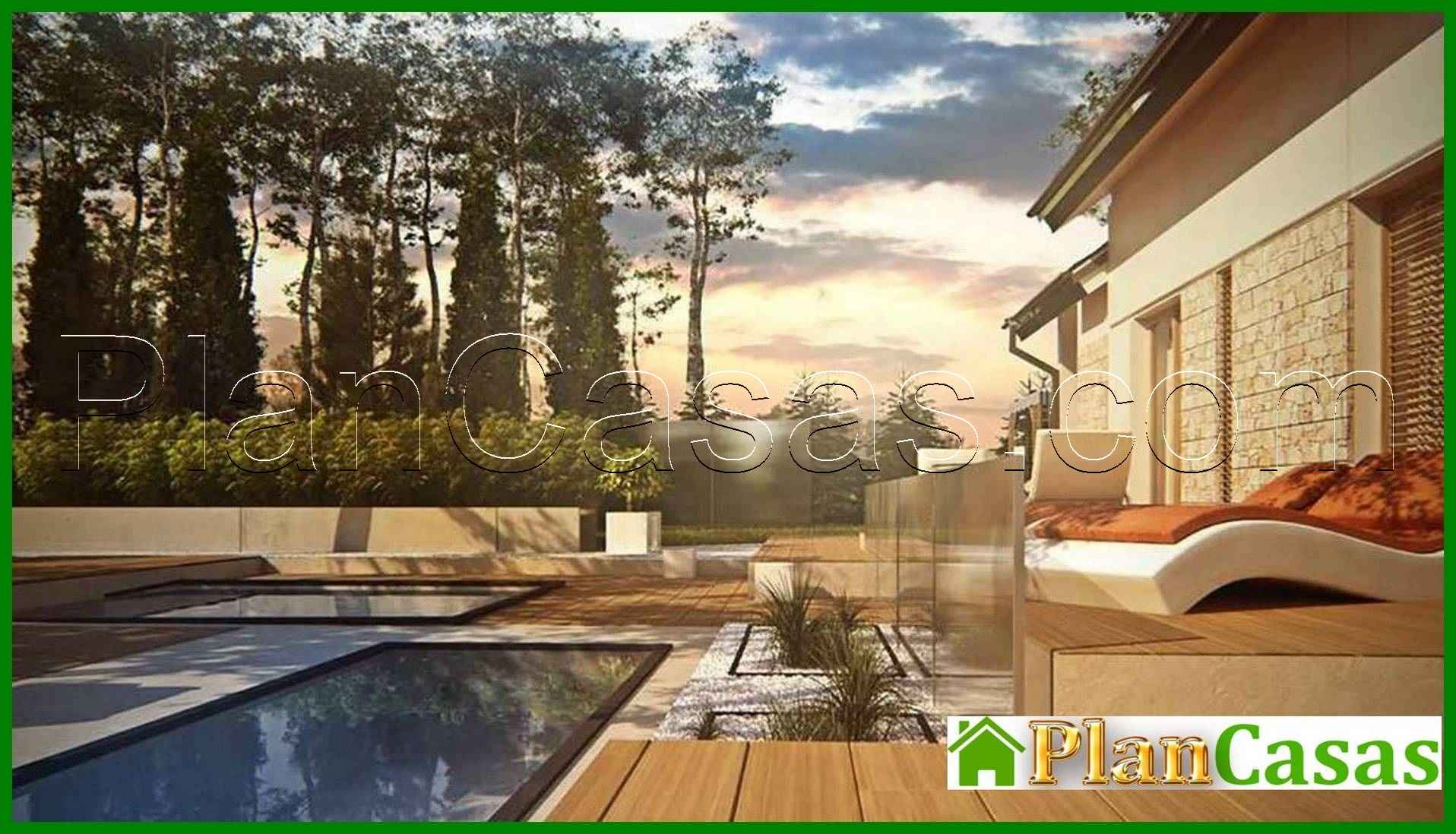 Galería de visualizaciones - Proyecto de una casa con techo a dos aguas y garaje