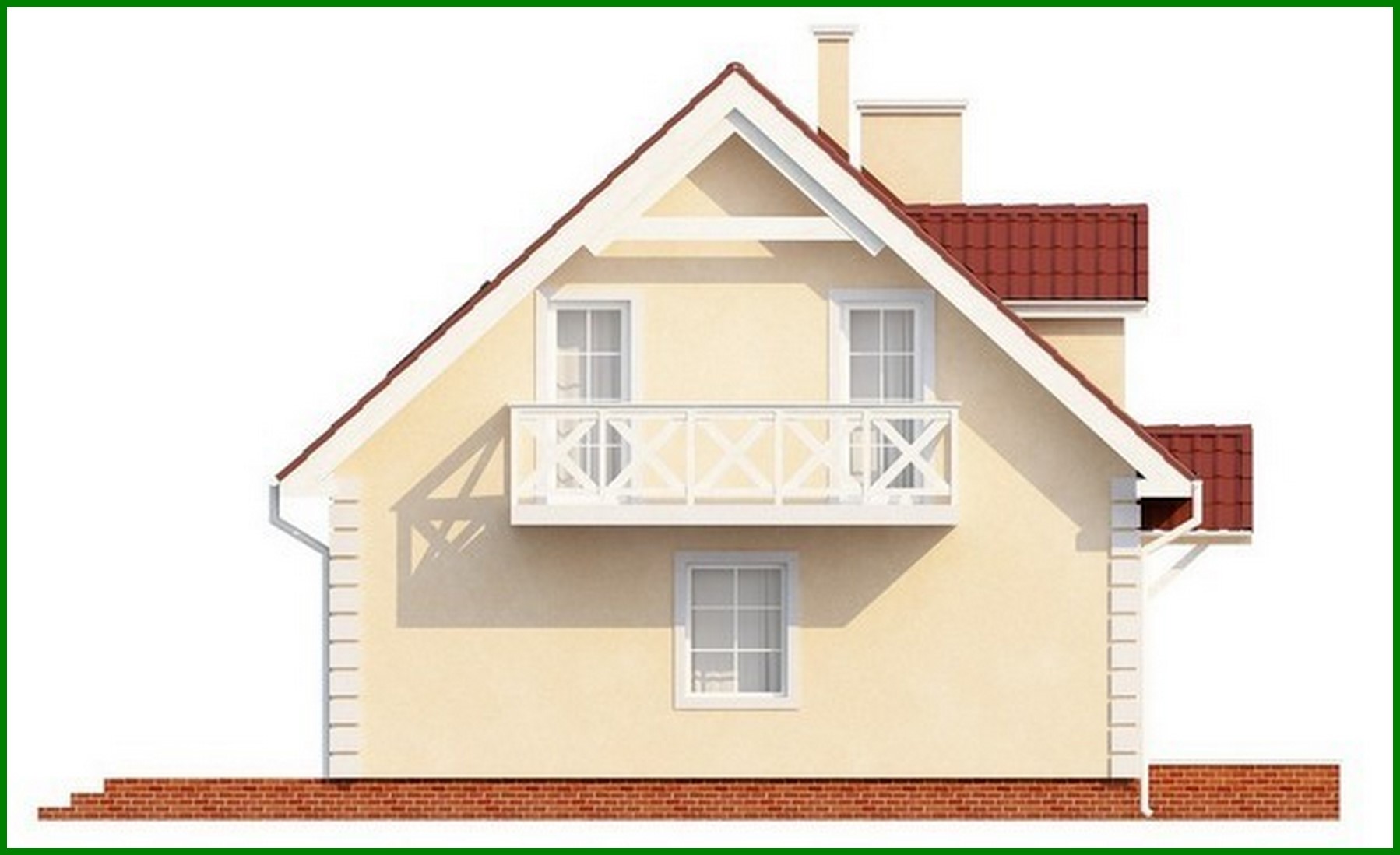 Galería de visualizaciones - Proyecto de una casa clásica y ordenada con techo a dos aguas