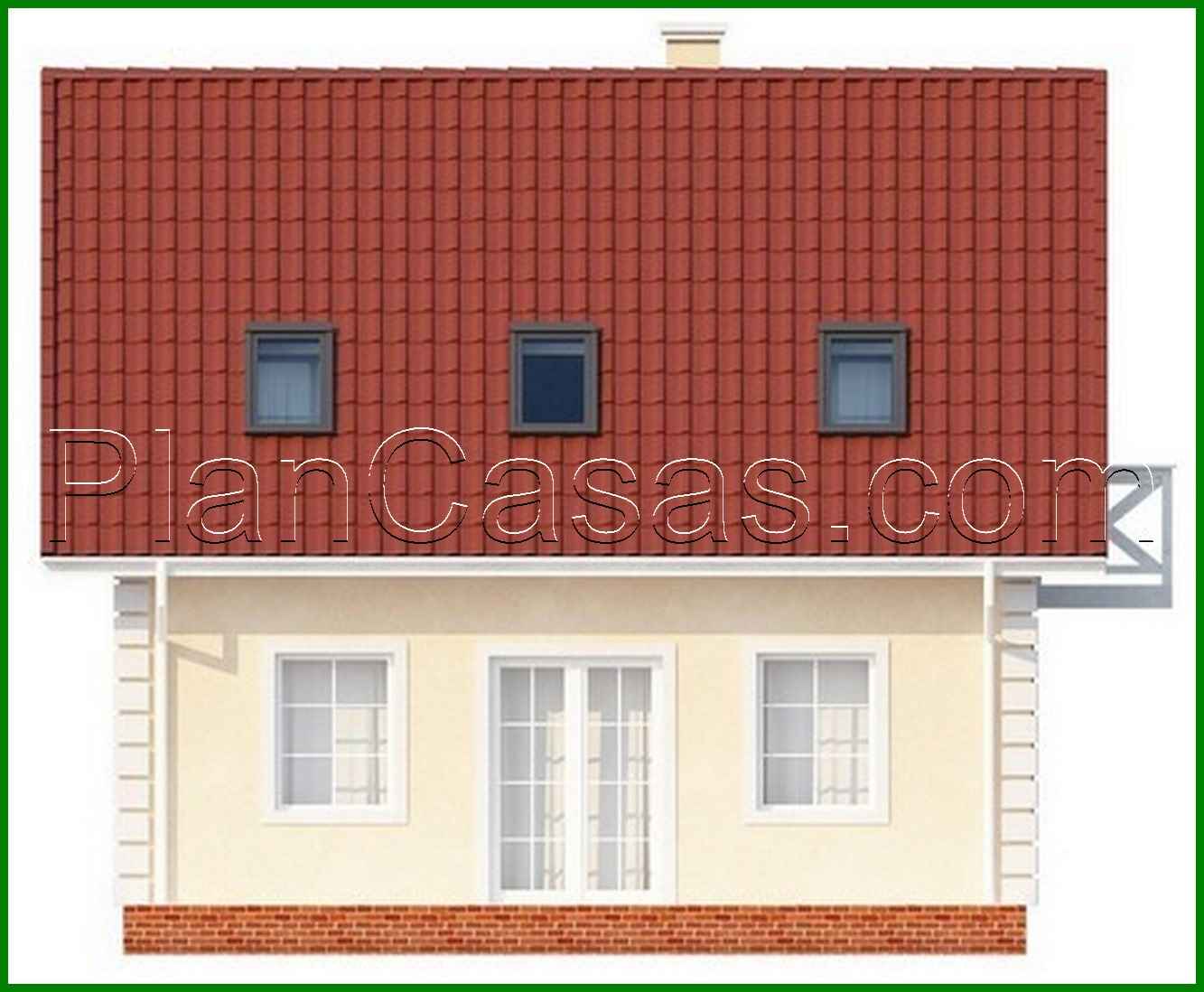 Galería de visualizaciones - Proyecto de una casa clásica y ordenada con techo a dos aguas