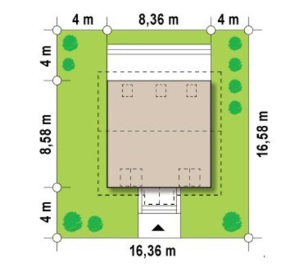 Galería de visualizaciones - Proyecto de una casa clásica y ordenada con techo a dos aguas