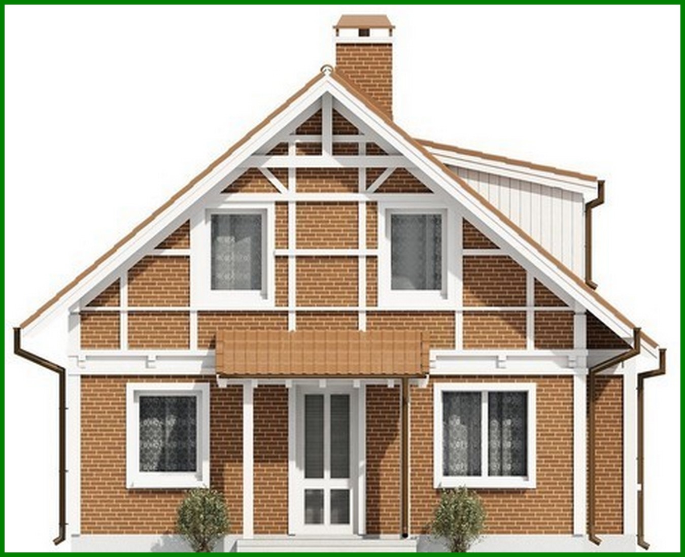 Galería de visualizaciones - Proyecto de una casa pequeña con una oficina en la planta baja