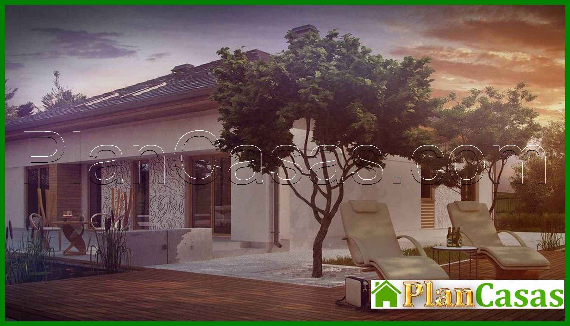 Visualization gallery - Project of a house with a sloping roof and an open attic